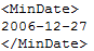MinDate parameter example